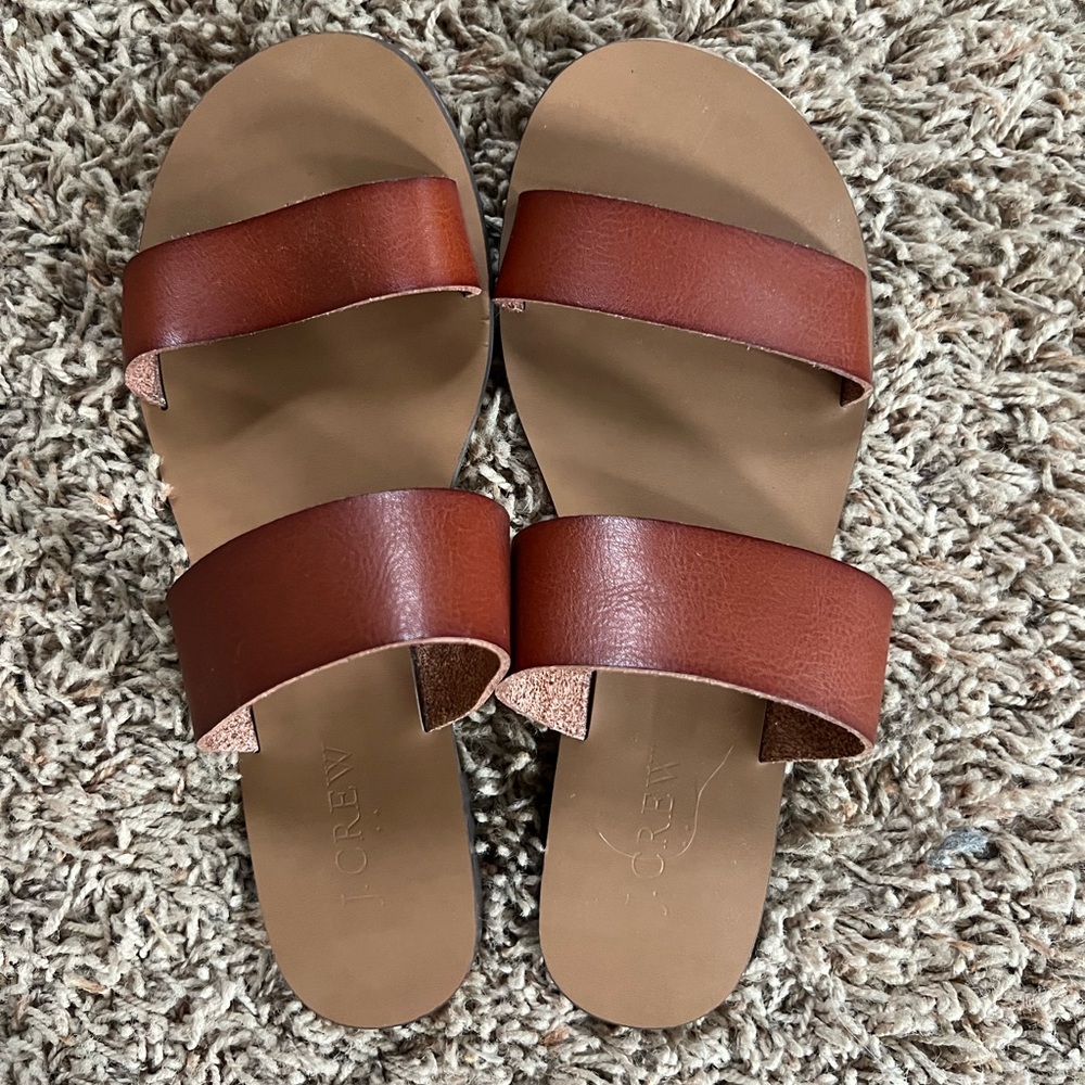 Jcrew slippers leather. Size 6. Brand new never worn